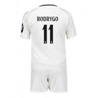 Dres Real Madrid Rodrygo Goes #11 Domaci za djecu 2024-25 Kratak Rukav (+ kratke hlače)